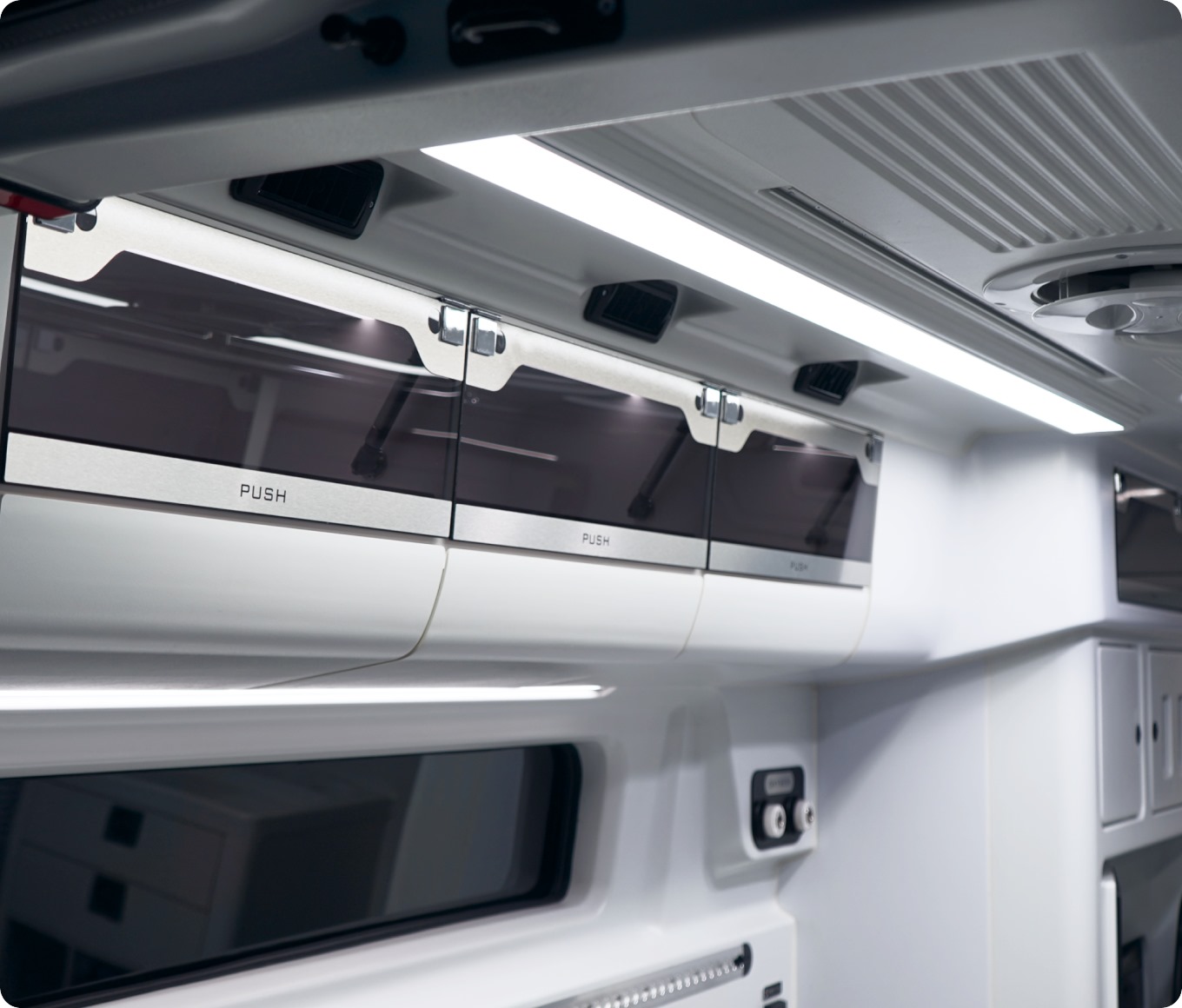 Inside top of ambulance modern high quality new ambulance from Germany