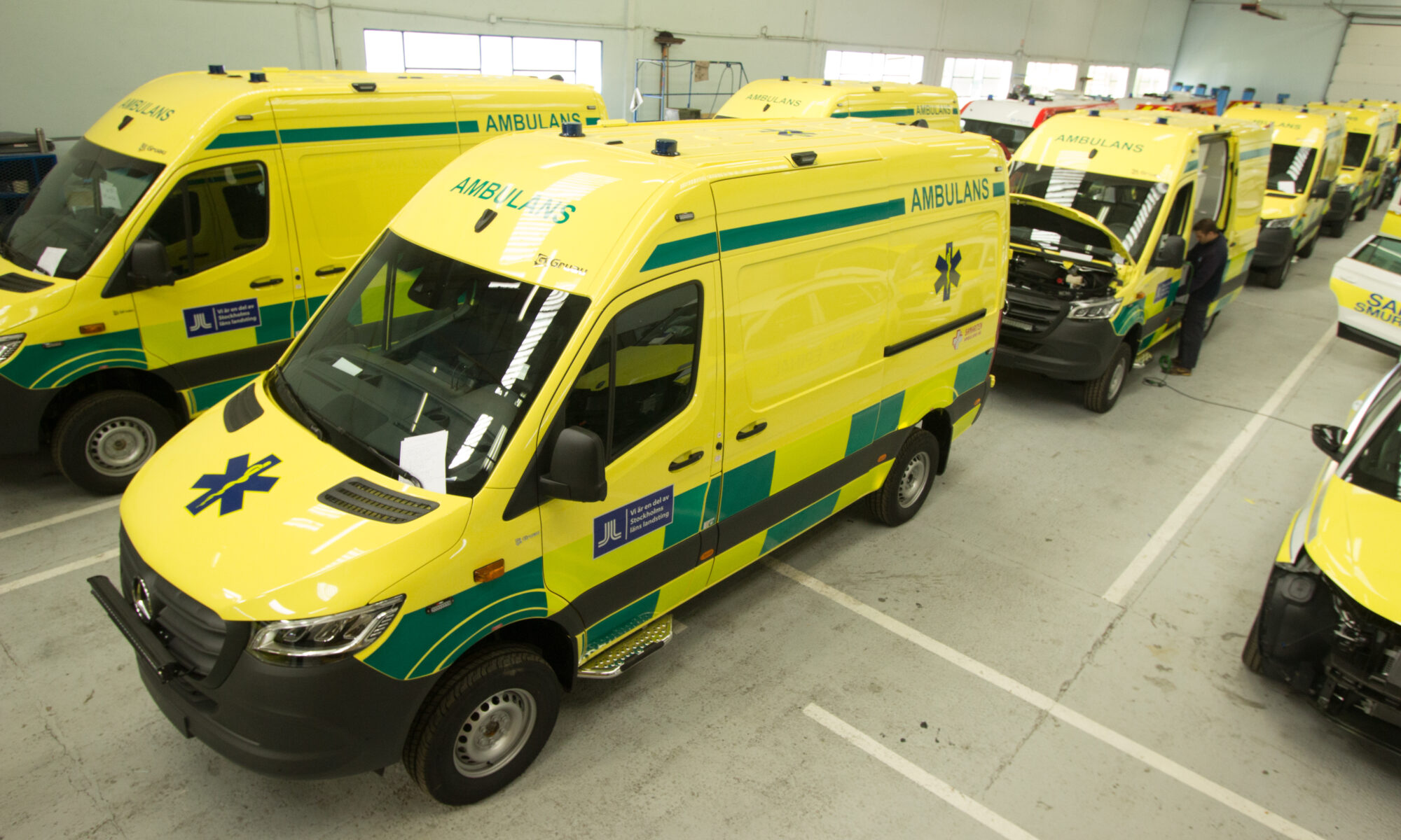 Eve Ambulances ready for dispatch from manufacturing