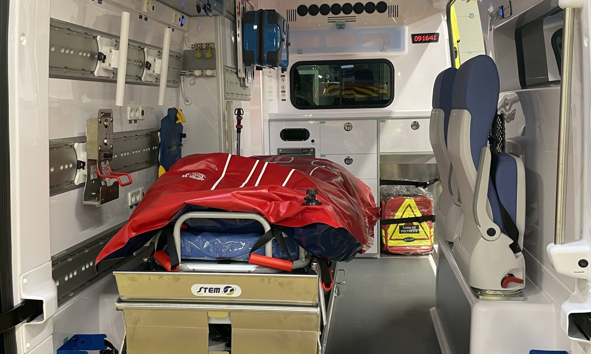Inside Ambulance kitted out ambulance supplies